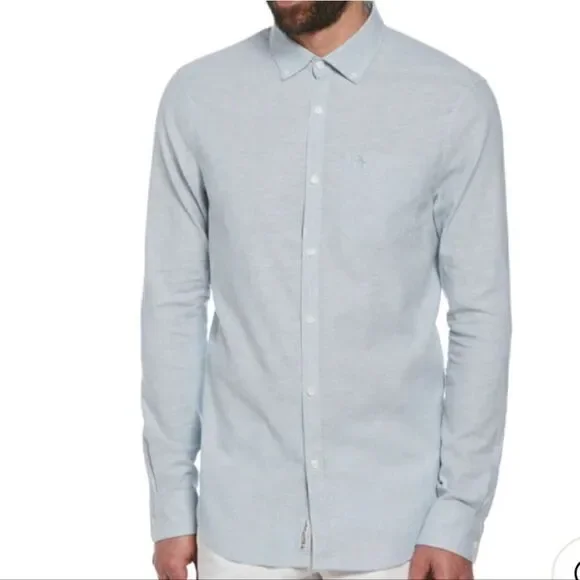 2576 NWT PENGUIN LINEN BLEND SHIRT SIZE SMALL Color Tourmaline