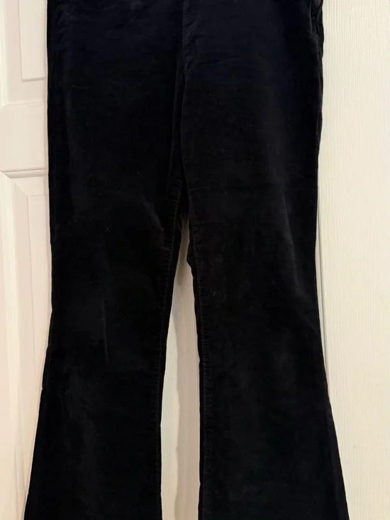 Black Velvet Flare Pants