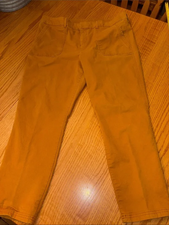Old Navy Pumpkin Orange Pixie  Cotton Straight-Leg Pants