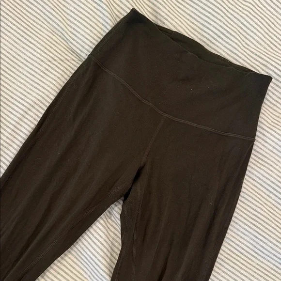 Lululemon Olive Green High Rise Bootcut Yoga Pants