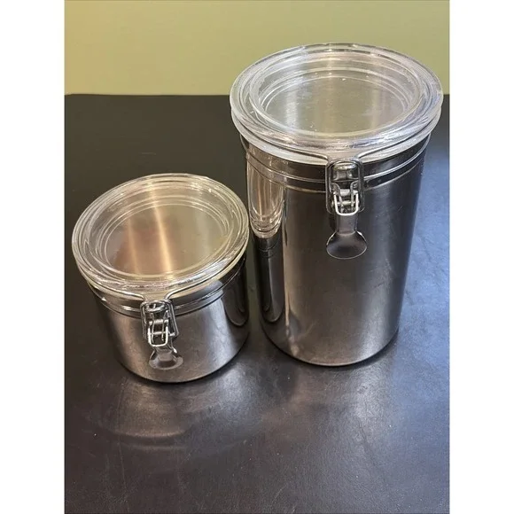 Stainless Steel Food Storage Containers (2) Durable Kitchen Accessories