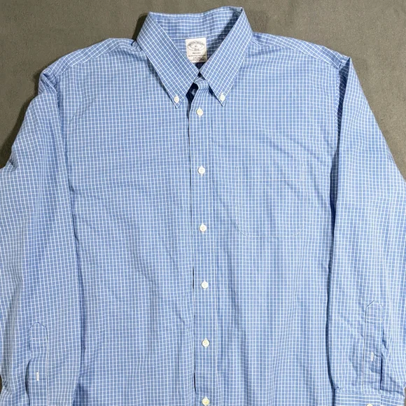 Brooks Brothers XL button up‎ casual dress shirt 100% cotton blue
