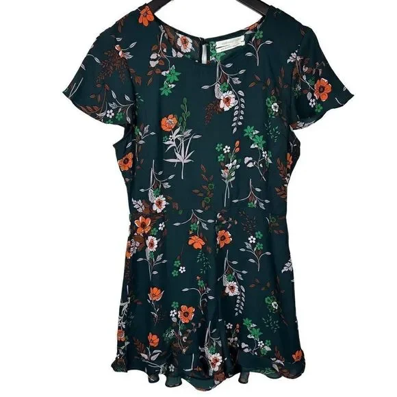 Urban Outfitters Women's Green Playsuit-romper size M