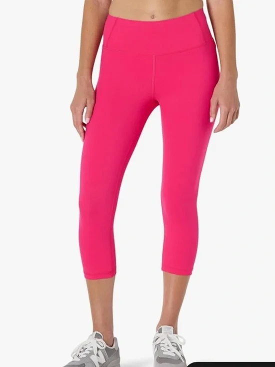 NEW-large Amazon essential  Women’s High-Rise Capri Leggings - Hot Pink