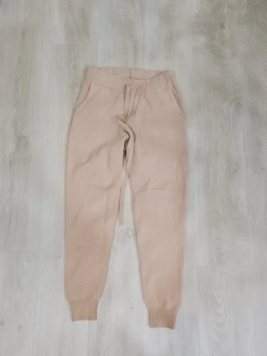 Neutral Beige Women's Jogger Pants - Soft Knit Track Pants
