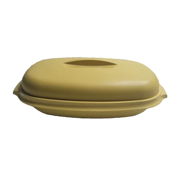 Tupperware Steamer Vegetable Rice Strainer Harvest Gold #1273‎ Vintage 3 Piece