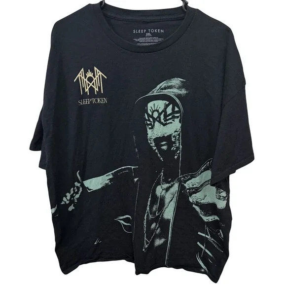 Sleep Token Vessel Graphic T-Shirt Black XXL Band Merch Short Sleeve Cotton