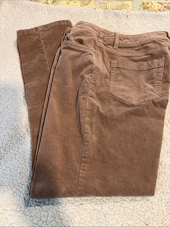 croft & barrow Brown Stretch Straight Leg Corduroy Pants
