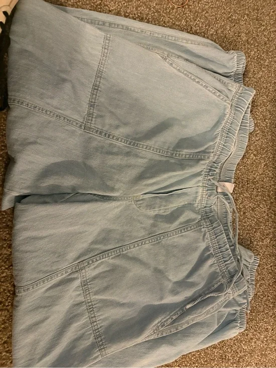Old Navy Light Blue Wide-Leg Jumpsuit Pants