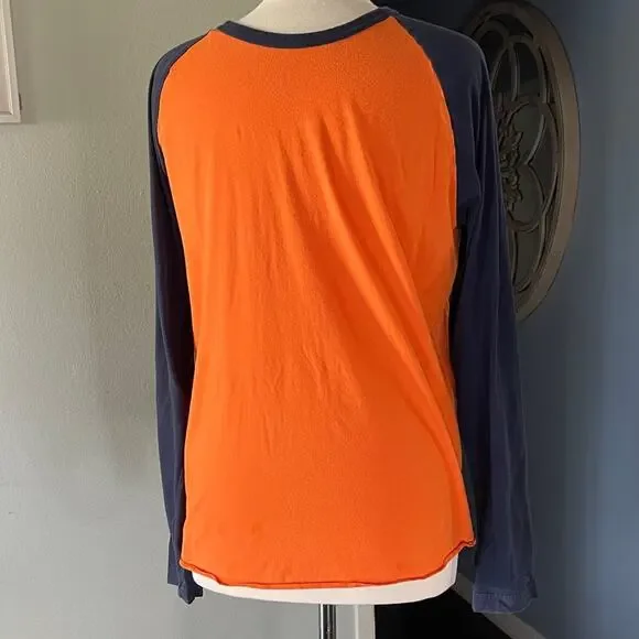 Old Navy Orange and Navy Long Sleeve Tee