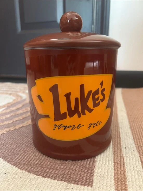 Luke's Gilmore Girls Brown Ceramic Canister with Lid