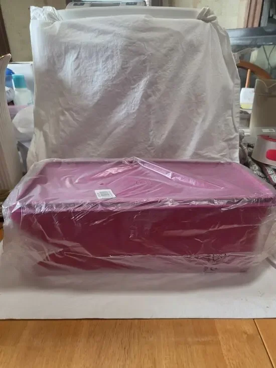 Tupperware Jumbo Bread Keeper Server Storage Container Rectangular Purple New