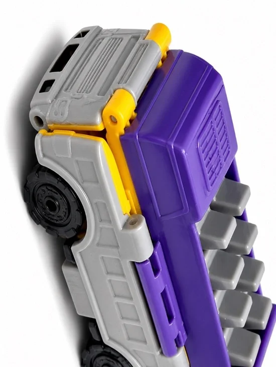 TransRacers 2-in-1 Flip Transforming Double Decker Bus Toy Vehicle