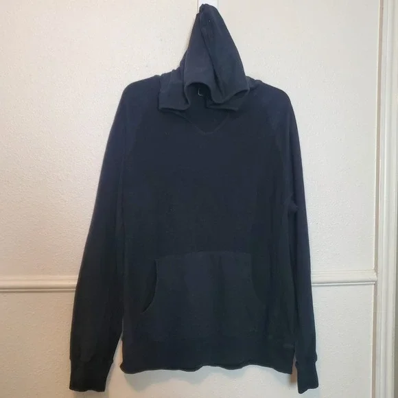21 MEN Men's Black Pullover Hoodie Sweatshirt XL Pouch Pocket Hooded Activewear