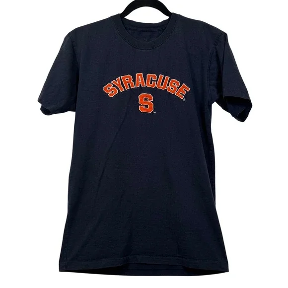 Syracuse University Graphic Tee Navy Blue Mens Medium College Blokecore Vintage