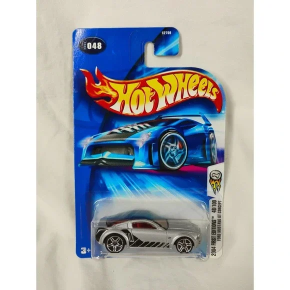 2004‎ Hot Wheels First Editions 048 Ford Mustang GT Concept Silver W/Red Window