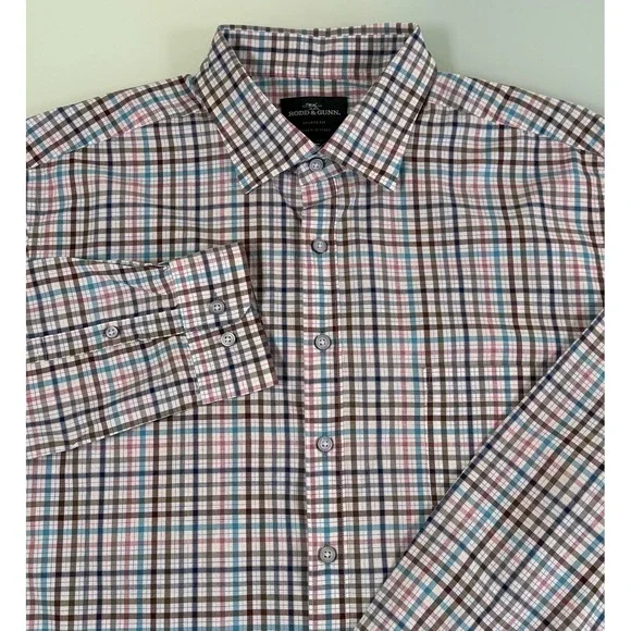 Rodd & Gunn‎ Shirt Men's 2XL Sports Fit Gingham Check Long Sleeve Casual Preppy
