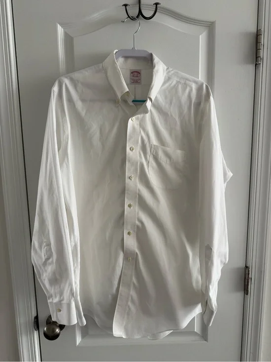 Brooks Brothers White Button-Down Dress Shirt