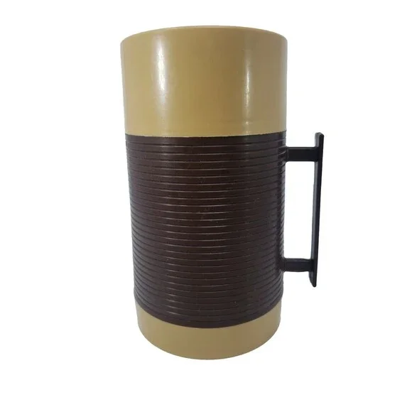 Aladdin Wide Mouth Vintage 1970's Brown Tan Insulated  Food Storage Container