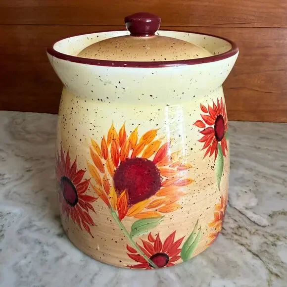 Pfaltzgraff Evening Sun Sunflower Canister Jar 5.5