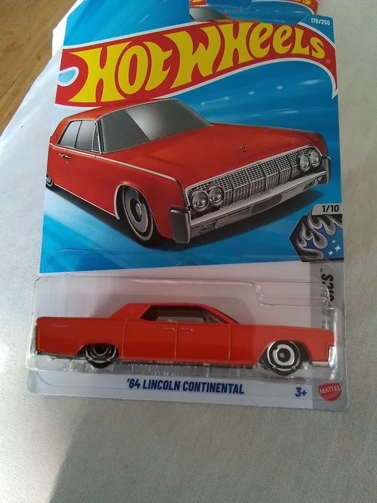 Hot Wheels '64 Lincoln Continental Toy Car - Red