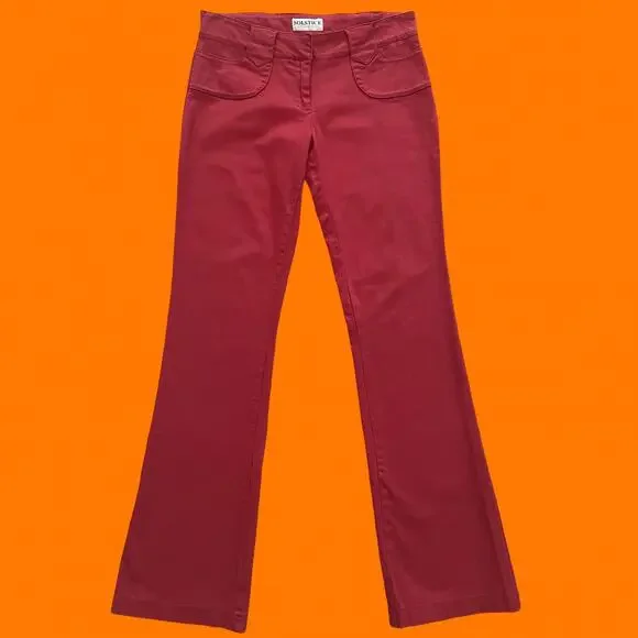 00's vintage red y2k low rise bodycon pants Size 2/3