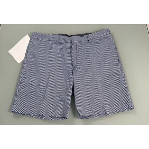 Banana Republic Aiden Club Short Men's 38 Blue & White Gingham Chino‎ DadCore