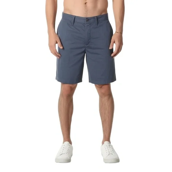 VOLCOM Chino Shorts Mens Size 28 Blue Flat Front Recycled Blend Skate‎ Casual
