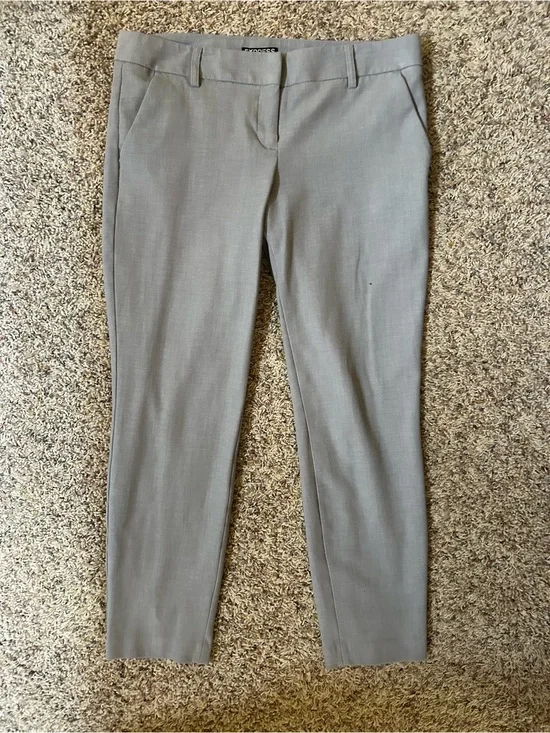 Express Light Gray Tailored Columnist Dress Pants