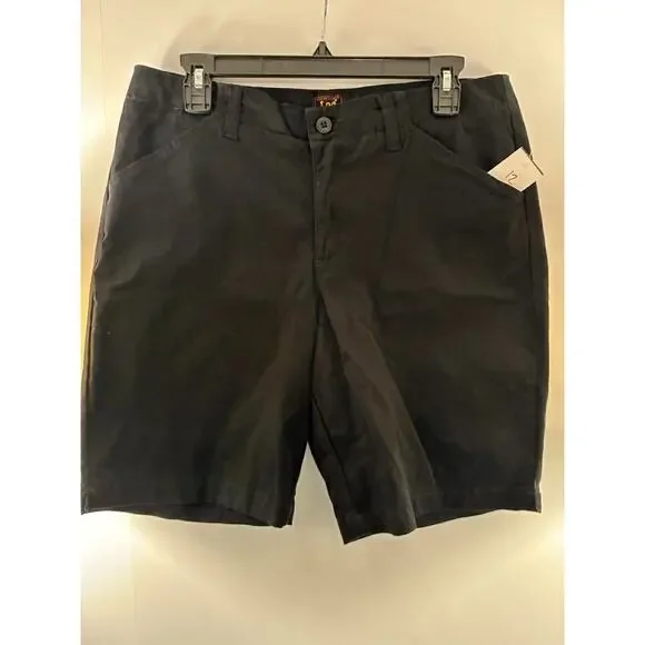 Lee Casual Shorts Mens 12 Medium Black Stretch Flat Front Classic