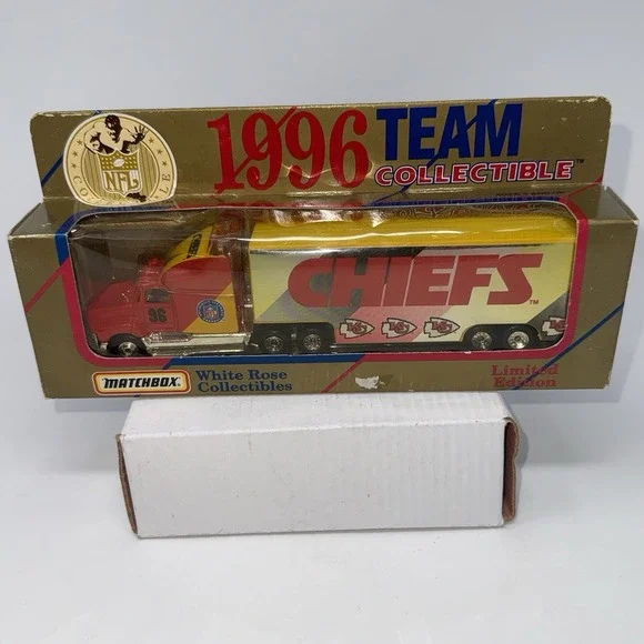 1996 Kansas City Chiefs Vintage Matchbox Tractor Trailer Kansas City Chiefs New