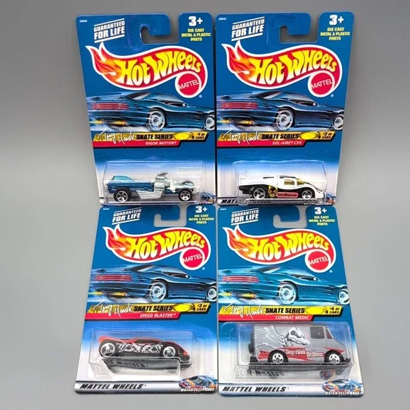HOT WHEELS TONY HAWK SKATE SERIES!! COMPLETE SET OF‎ ALL 4 DIE-CAST