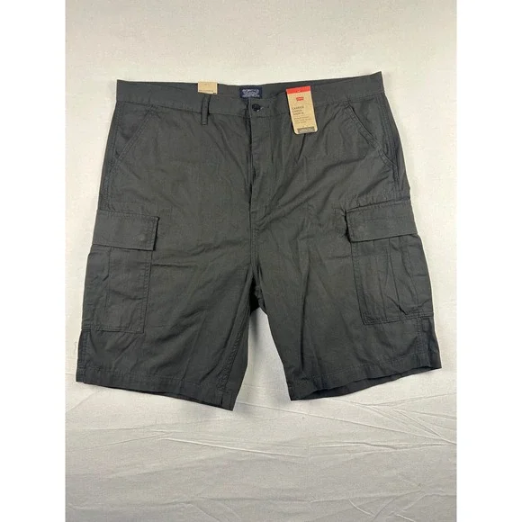 Levis Carrier Cargo Shorts Mens 42 Charcoal Grey Ripstop 232510060 NWT