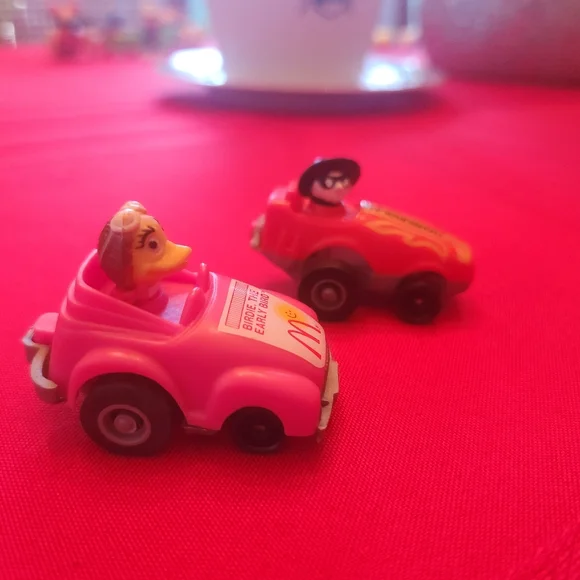 McDonald's Pink and Red Toy Cars