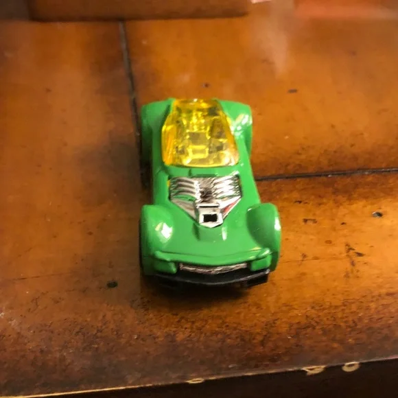 Green Kids Toy Race Car with Yellow Cockpit