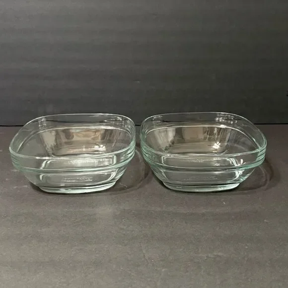 x2 Rubbermaid Glass 2.5 cup Food Storage Container Bowl NO Lid 7N62 Discontinued