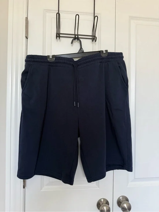 Men's Athletic Navy Drawstring Performance Shorts
