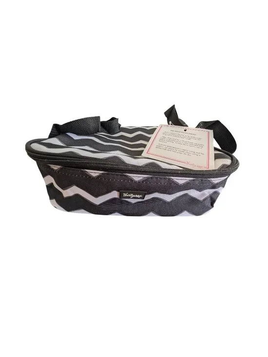 Thirty-One Chevron Print Thermal Insulated Tote Bag With Water-Resistant Lining