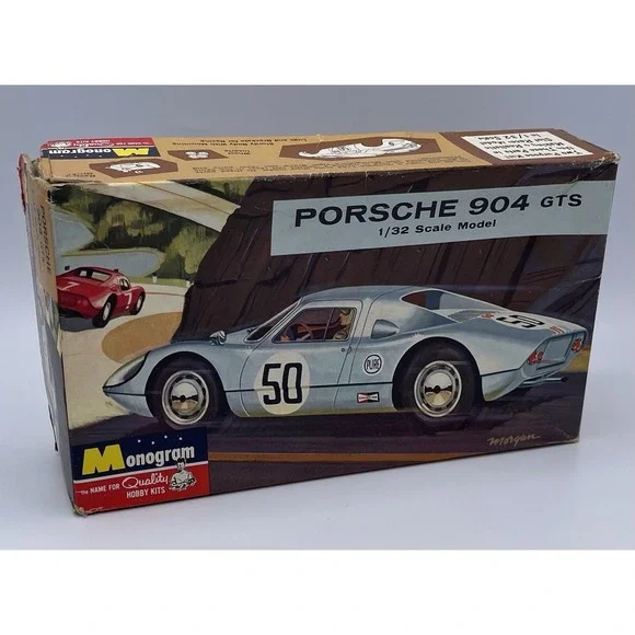 Monogram 1:32 Porsche 904GTS Vintage Model Car Kit #PC99-100 1964 Open Complete‎