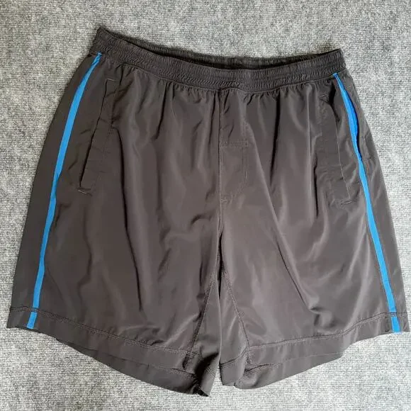 Lululemon Pace Breaker Shorts Mens Gray Blue Lined Swift 9