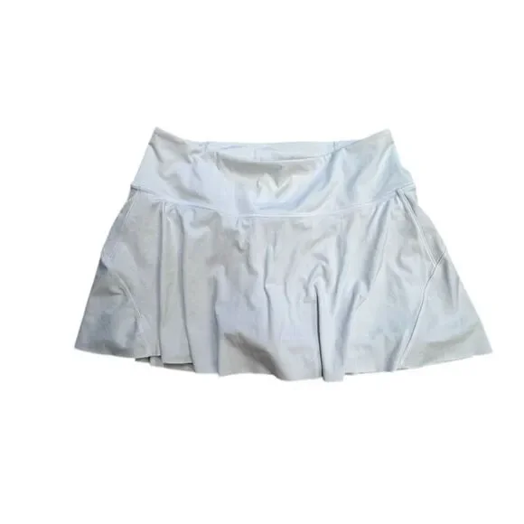 EUC Athleta Women's White Tennis Skort Size L Athletic Pleated Activewear