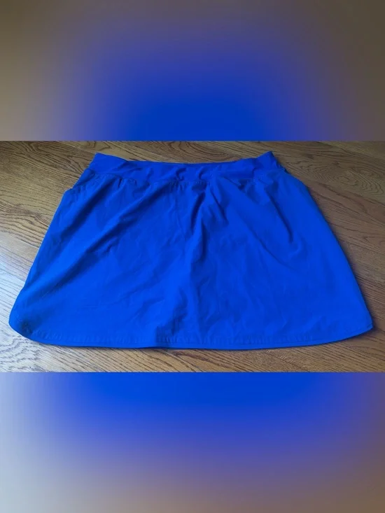 Lands’ End Swim Skirt Skirtini Bottom Women’s 20W Blue Built-In Shorts