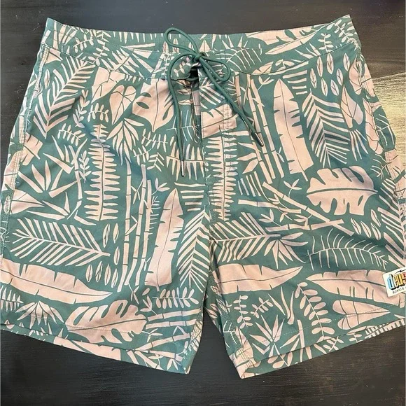 Deus Ex Machina Shorts Mens 38 Green‎ Boardshort All Over Print
