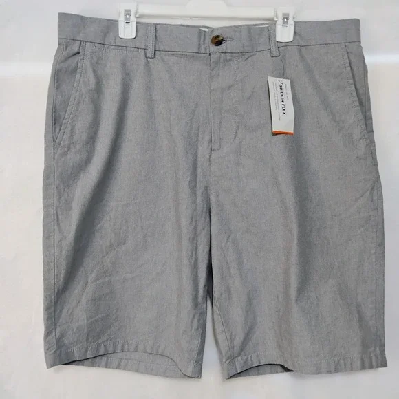 Old Navy Mens Ultimate Slim Built-In Flex Shorts Gray Stretch Size 38 NEW