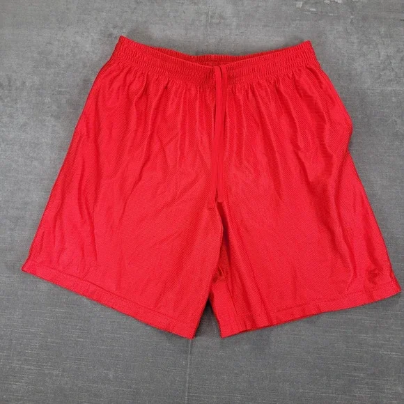 Starter Basketball Shorts XL Dazzle Shiny Silky Mesh Red Loose Baggy‎ Vtg Y2K