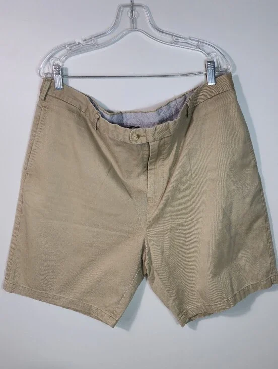 Kirkland Signature Men's Tan Flat-Front Shorts