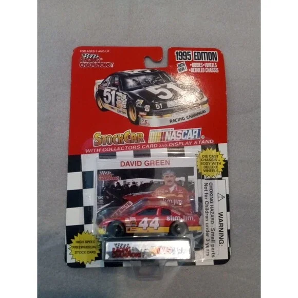 David Green # 44`1:64 Scale Die Cast Car`With Collectors Card & Stand