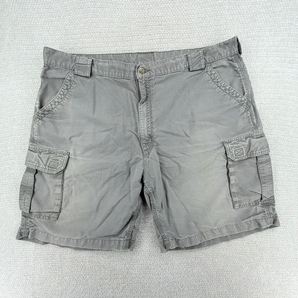 Carhartt B143 FAT Cargo Shorts Mens 44 Gray Washed Twill Work Utility Cotton