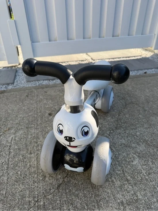 Toddler Kids Dalmatian Dog Ride-On Balance Bike Trike Tricycle- Black & White