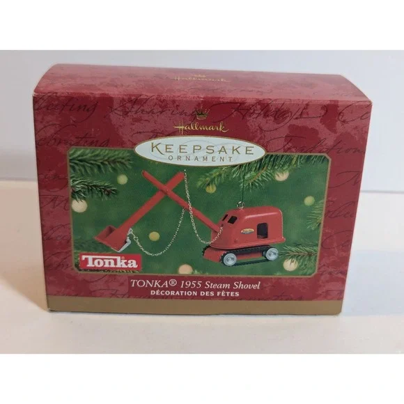 2001 Hallmark - TONKA - 1955 STEAM SHOVEL ornament - DIE-CAST